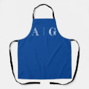 Search for white blue aprons Black