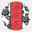 Search for red damask stickers White