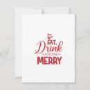 Search for eat drink and be merry cards Red