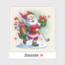 Search for golf play stickers Santa