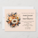 Search for orange and grey wedding invitations Flowers