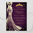 Search for plum purple quinceanera invitations 15th birthday