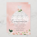 Search for floral spanish quince invitations Blush