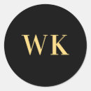 Search for black and gold initial stickers Typography