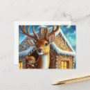 Search for winter deer postcards Snow