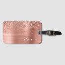 Search for glitter luggage tags Rose gold