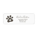 Search for dog paw print return address labels Simple