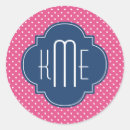 Search for pink and white monogram stickers Preppy