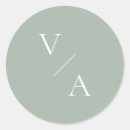 Search for modern monogram wedding stickers Elegant