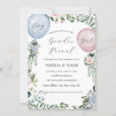 Search for balloon gender reveal invitations Baby