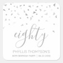 Search for 80th party stickers Elegant