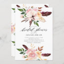 Search for feather bridal shower invitations Boho