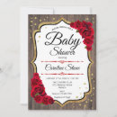 Search for rustic wood baby shower invitations Floral
