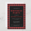 Search for red plaid invitations Lumberjack