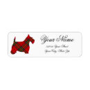 Search for scottish terrier return address labels Plaid