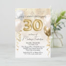 Search for balloons 30th birthday invitations Glamourous