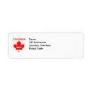 Search for canada return address labels Maple leaf