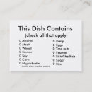 Search for dish business cards Cook