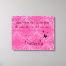 Search for butterfly canvas prints Pink