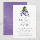 Search for purple tea party invitations Vintage