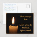 Search for light a candle postcards Dark