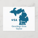 Search for michigan postcards White