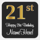 Search for elegant 21st birthday stickers Script