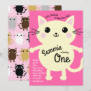 Search for kitty cat birthday invitations Colourful
