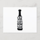 Search for drinking wine postcards Typography