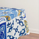 Search for blue and white pattern tablecloths Mediterranean