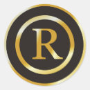 Search for gold r monogram stickers Initial