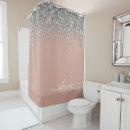 Search for silver glitter shower curtains Girly