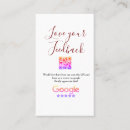 Search for feedback business cards Google review