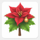 Search for poinsettia flowers stickers Xmas
