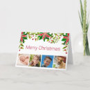 Search for folded photo christmas cards Poinsettia