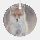 Search for red fox christmas tree decorations Winter