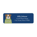 Search for brown white dog return address labels Bulldog