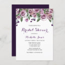 Search for purple rose bridal shower invitations Floral