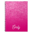 Search for hot pink glitter notebooks Girly