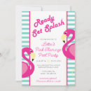 Search for pink pool party invitations Flamingo