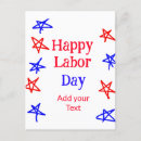 Search for blue stars postcards Happy labour day