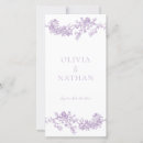 Search for purple wedding programs Ceremony