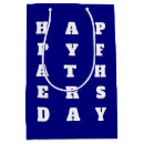 Search for navy blue gift bags Typography