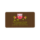 Search for pink owl return address labels Modern