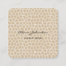 Search for animal print business cards Makeup artist