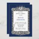 Search for royal blue silver bridal shower invitations Navy
