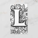 Search for initial l business cards Monogrammed