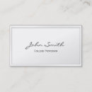 Search for college professor business cards University