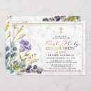Search for vintage first communion invitations Floral