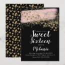 Search for black and gold sweet 16 invitations Chic
